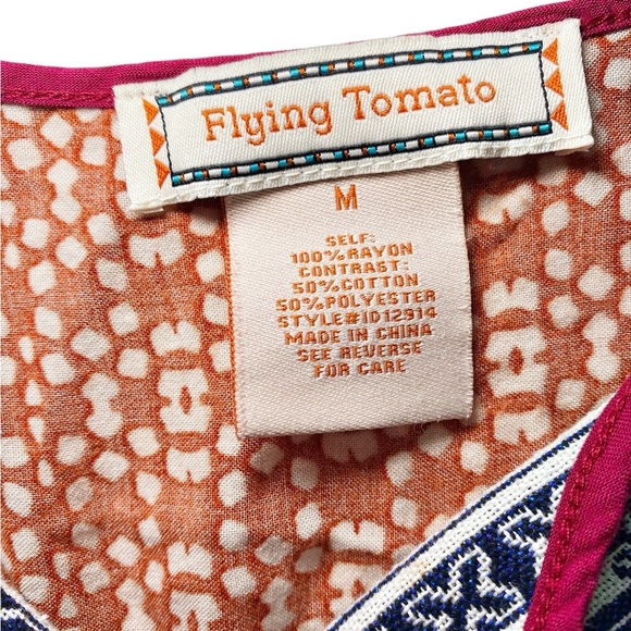 Flying Tomato Vibrant Multicolor Tunic Dress - Picture 7 of 16